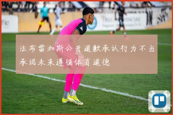 法布雷加斯公开道歉承认行为不当承诺未来遵循体育道德